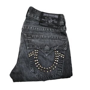 TRUE Religion Jeans Size 28 RICKY Gray Gemstone